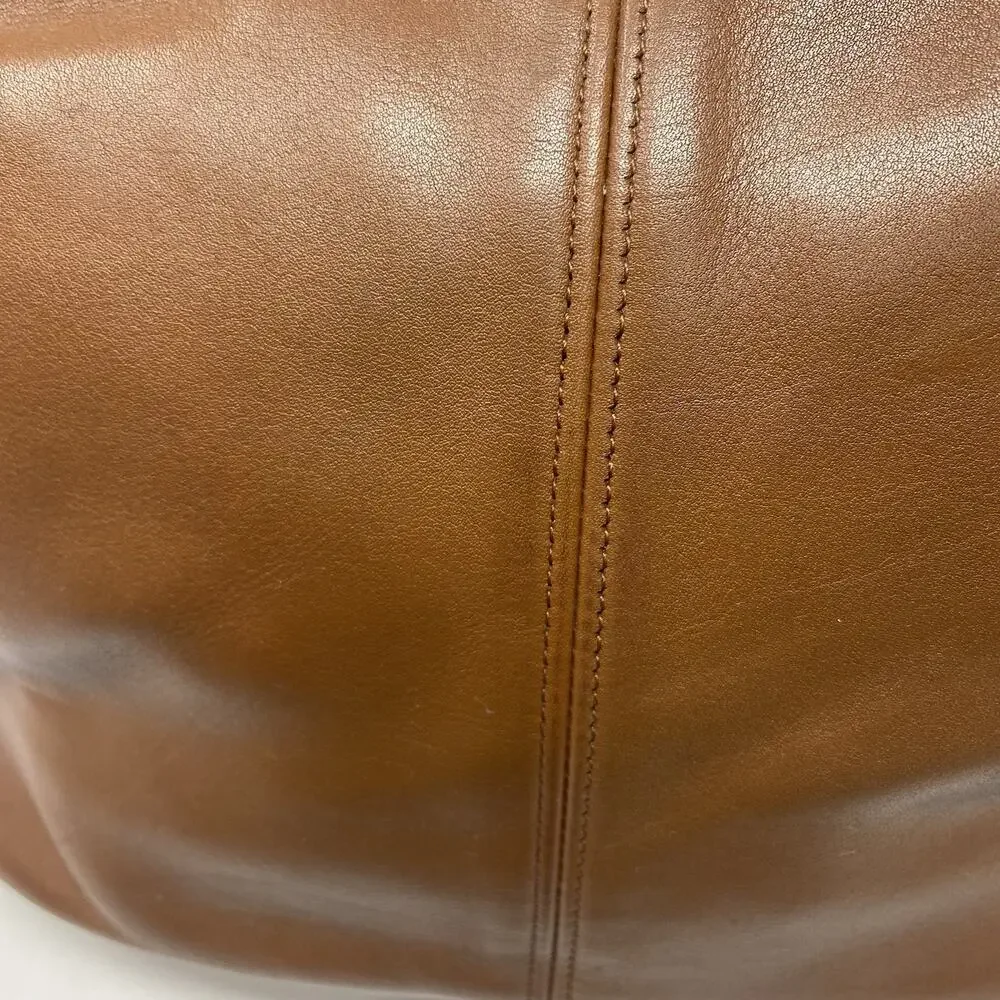 Vintage Coach Worth Bag 4143 British Tan/brown Leather Made In USA